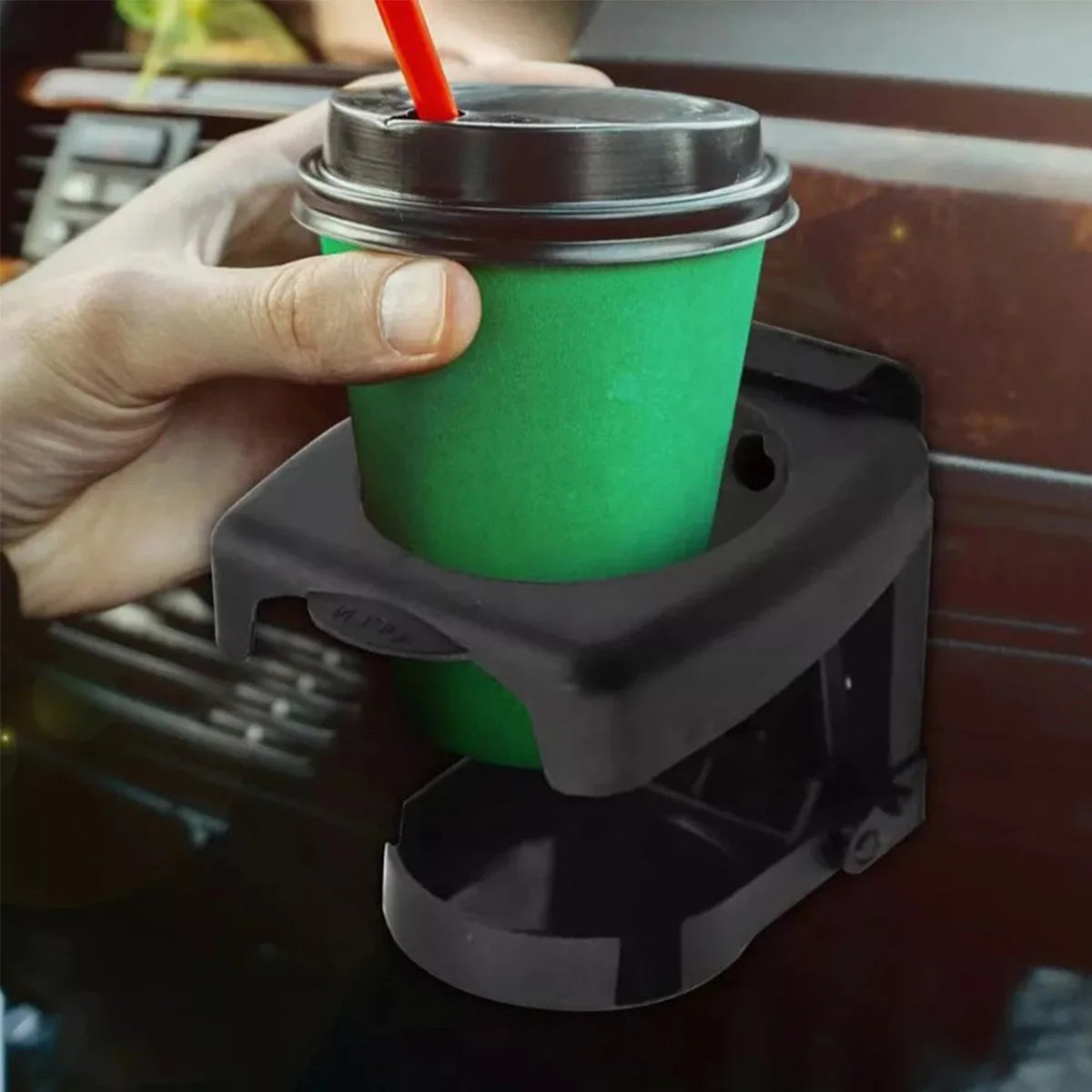 2Pcs Foldable Car Cup Holder | Portable Drink Holder for Water Cup, Bottle, Can | Anti-Shaking Bracket Stand