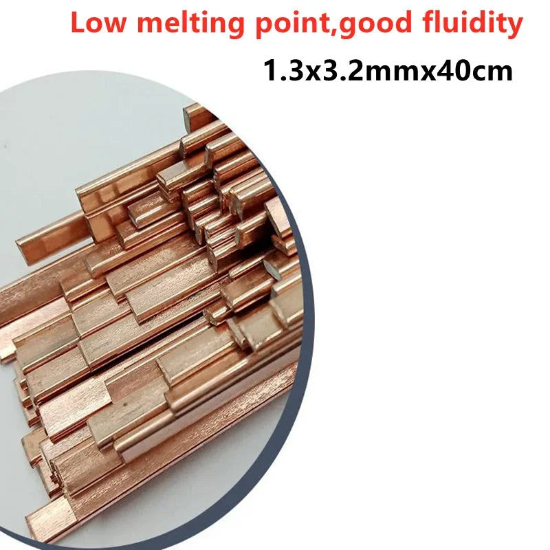 Phosphorus Copper Electrode Welding Rod - Brass Welding Wire Bronze Soldering Rod - 1.0/2.0mm*500mm, No Solder Powder Needed