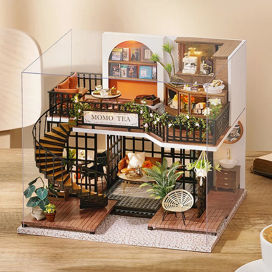 Handmade Doll House 3D Puzzle Kit – Wooden Craft Model for Building and Assembly – Perfect Birthday Gifts