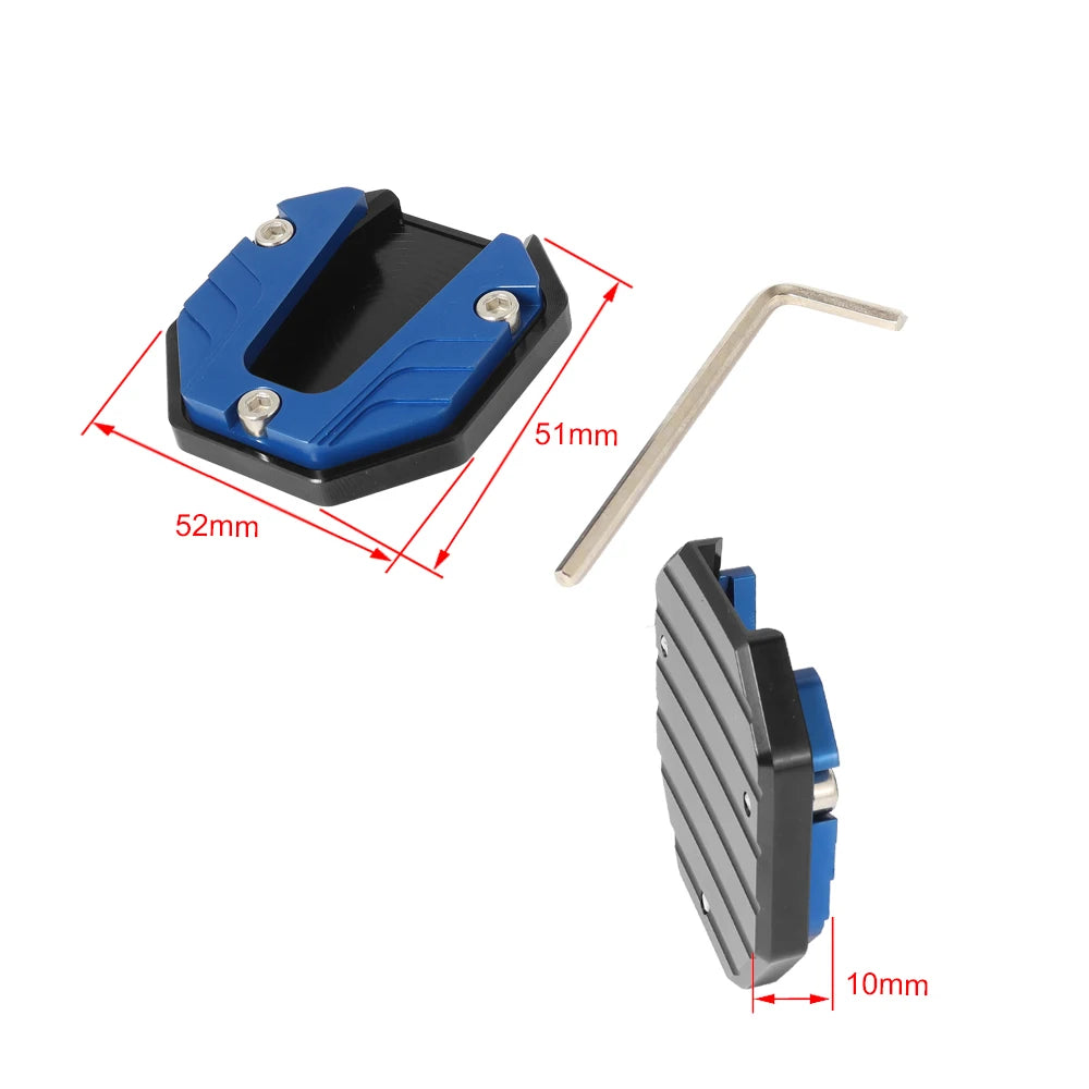 Motorcycle Kickstand Extender - Side Stand Extension Foot Pad Support Plate, Bike Accessories