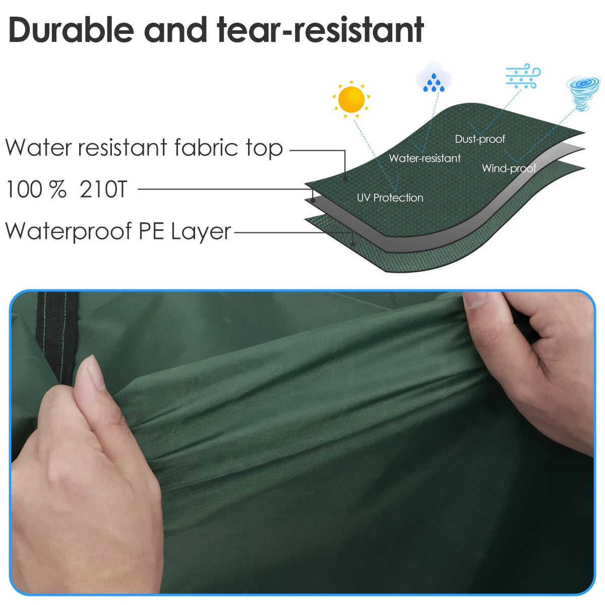 Large Capacity Cushion Storage Bag - Waterproof, Dustproof Furniture Protector for Outdoor Garden and Christmas Tree Organizer