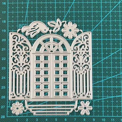 Windows Metal Cutting Die - Decorative Scrapbooking Craft Tool for Photo Albums, Paper Cards, and DIY Embossing