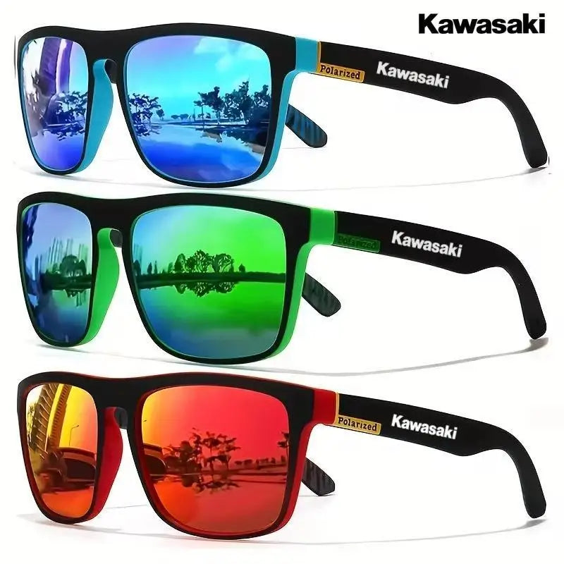 Kawasaki Polarized Sunglasses - UV400 Protection for Men and Women, Ideal for Outdoor Activities like Hunting, Fishing, and Driving, Optional Box