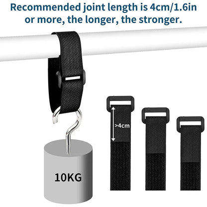 5M Adjustable Hook and Loop Straps with 25 Buckles – Customizable Length Cord Straps for Sewing and Cable Management