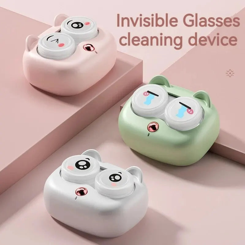 Portable High Frequency Vibration Contact Lens Cleaner: Cleaning Case with Beauty Pupil Storage - Convenient Cleaning Container Tools