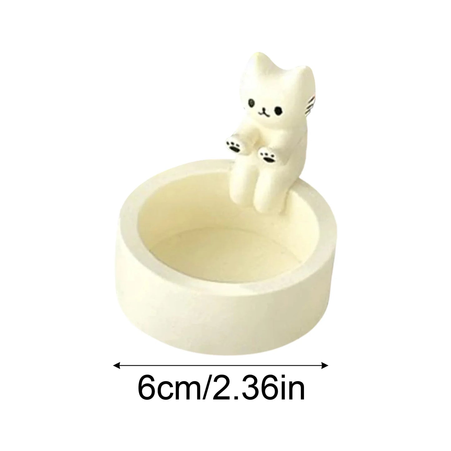 Adorable Kitten Candle Holder: Creative Aromatherapy Cat Candlestick - Durable, High-Temperature Resistant Cartoon Decoration