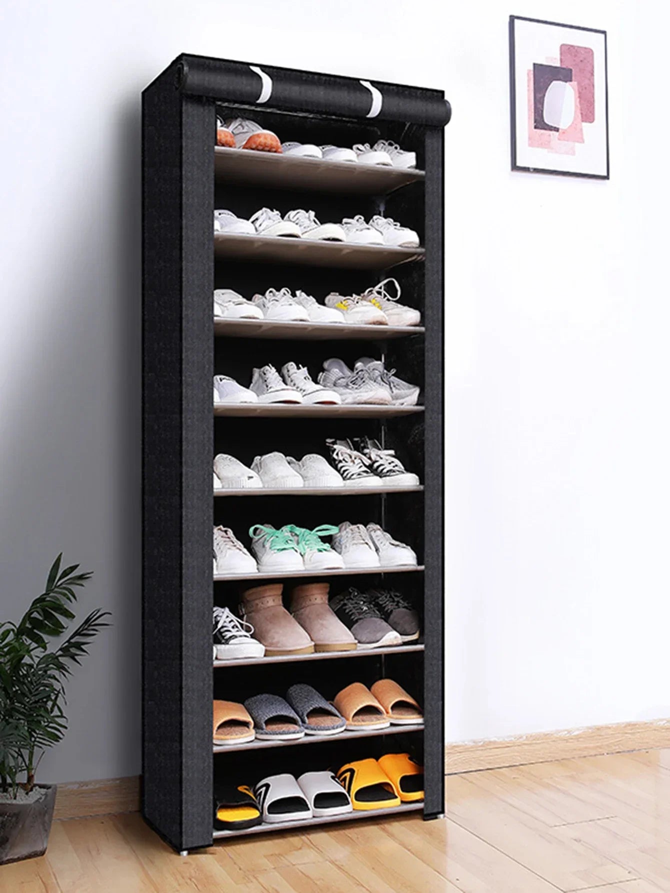 Dustproof Fabric Shoe Cabinet Organizer - Multilayer Nonwoven Shoe Rack for Simple, Economic Household Storage