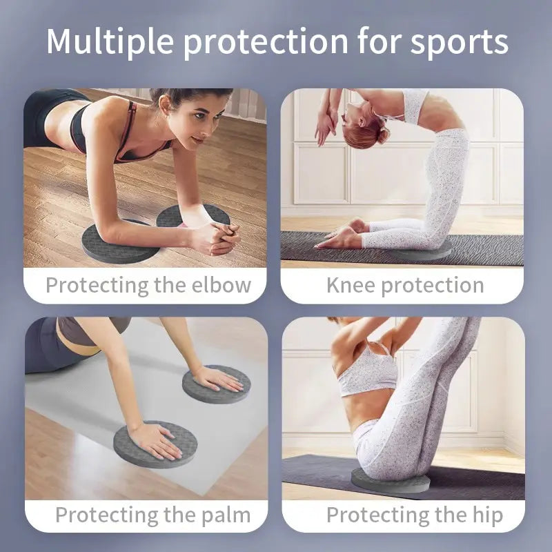 Yoga Knee Pads 2 Pack - Thick Exercise Cushions for Knees, Elbows, Wrist, Hands, and Head - Foam Pilates Kneeling Pad