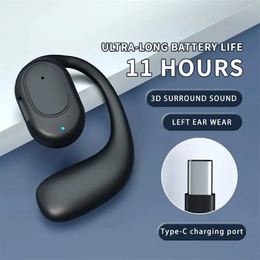 Wireless Bluetooth Headphones with Microphone - Bone Conduction, Noise-Canceling Earphones for Driving