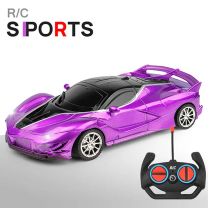 1/18 Scale RC Sports Car with LED Light - 2.4G Radio Remote Control, High-Speed Drifting Vehicle, Racing Toy for Boys and Girls