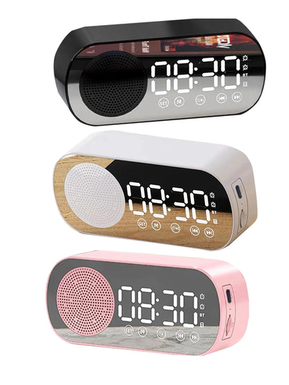 Wireless Bluetooth Speaker – Multi-Functional Mini AI Smart Alarm Clock with Loud Subwoofer