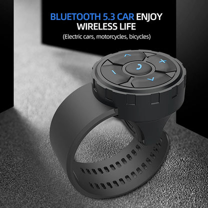 Wireless Bluetooth 5.3 Remote Button Helmet Earphone - Motorcycle/Bike Handlebar Media Controller, Car Steering Wheel Control