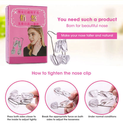 Enhance Your Nose's Beauty with Nose Up Lifting Shaper Orthotics Clip - Slimming Massager and Straightening Tool for a Perfect Nose Shape