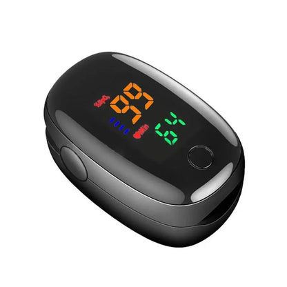 Portable Finger Clip Heart Rate Meter | Fingertip Oximeter with PI Value Monitor | Black Gem Pulse Oximeter for Monitoring Heart Rate