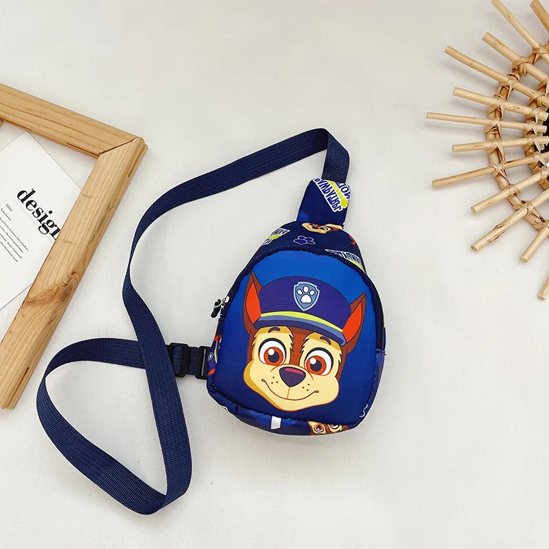 Paw Patrol Kids Chest Bag - Mini Outdoor Shoulder Bag for Boys and Girls, Ideal for Costume Accessories and Student Use