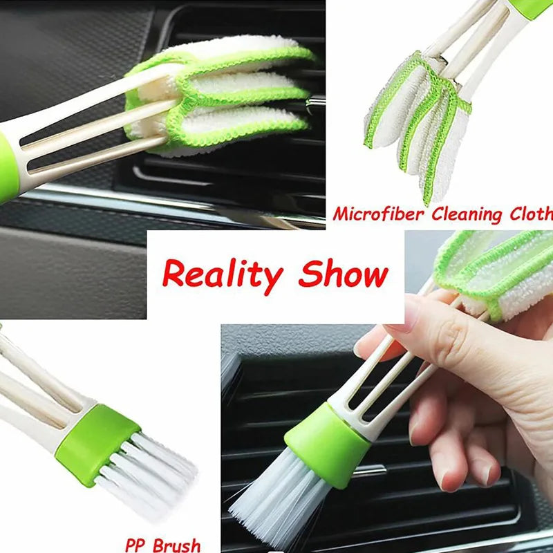 17Pcs Car Detailing Brush Set - Brushes, Sponges, and Towels for Car Cleaning, Air Vents, Rim Cleaning - Dirt and Dust Clean Tools