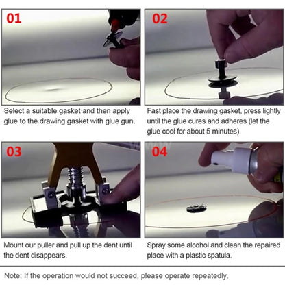 Paintless Dent Repair Kit | Car Body Sheet Metal Puller Set for Auto Hail Pit Removal, Multiple Sizes