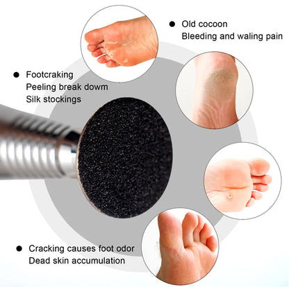 25MM Purple Disc Pedicure Tool | Replaceable Sandpaper for Removing Dead Skin and Calluses | Electric Foot File Nozzle