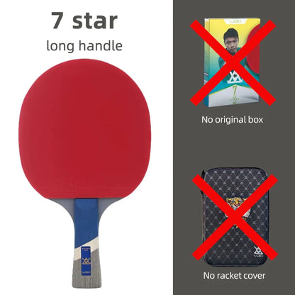 LOKI 9 Star Professional Table Tennis Racket - 5+2 Carbon Ping Pong Paddle with Sticky Rubbers, Ultra Offensive, Available in 6/7/8/9 Star Ratings