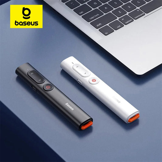 Baseus Wireless Presenter with USB Pointer - Infrared Remote Control Pen for Projector Powerpoint Slide and PPT Page Turning