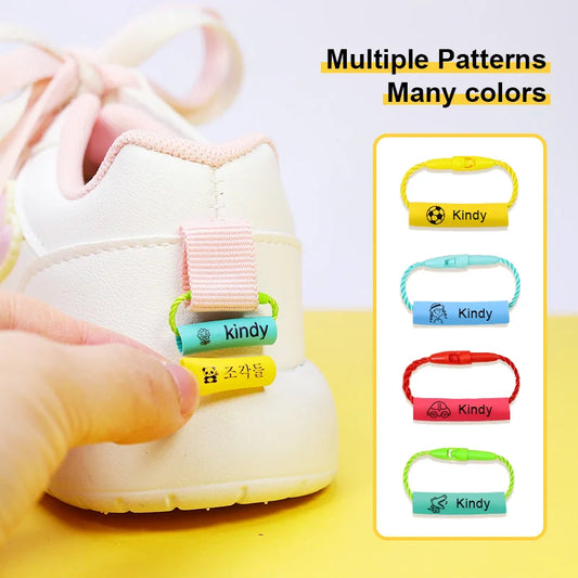 24pcs Waterproof Name Sticker Tags - Customized Baby Shoes, Schoolbag, Cup, Clothes Name Labels with Rope