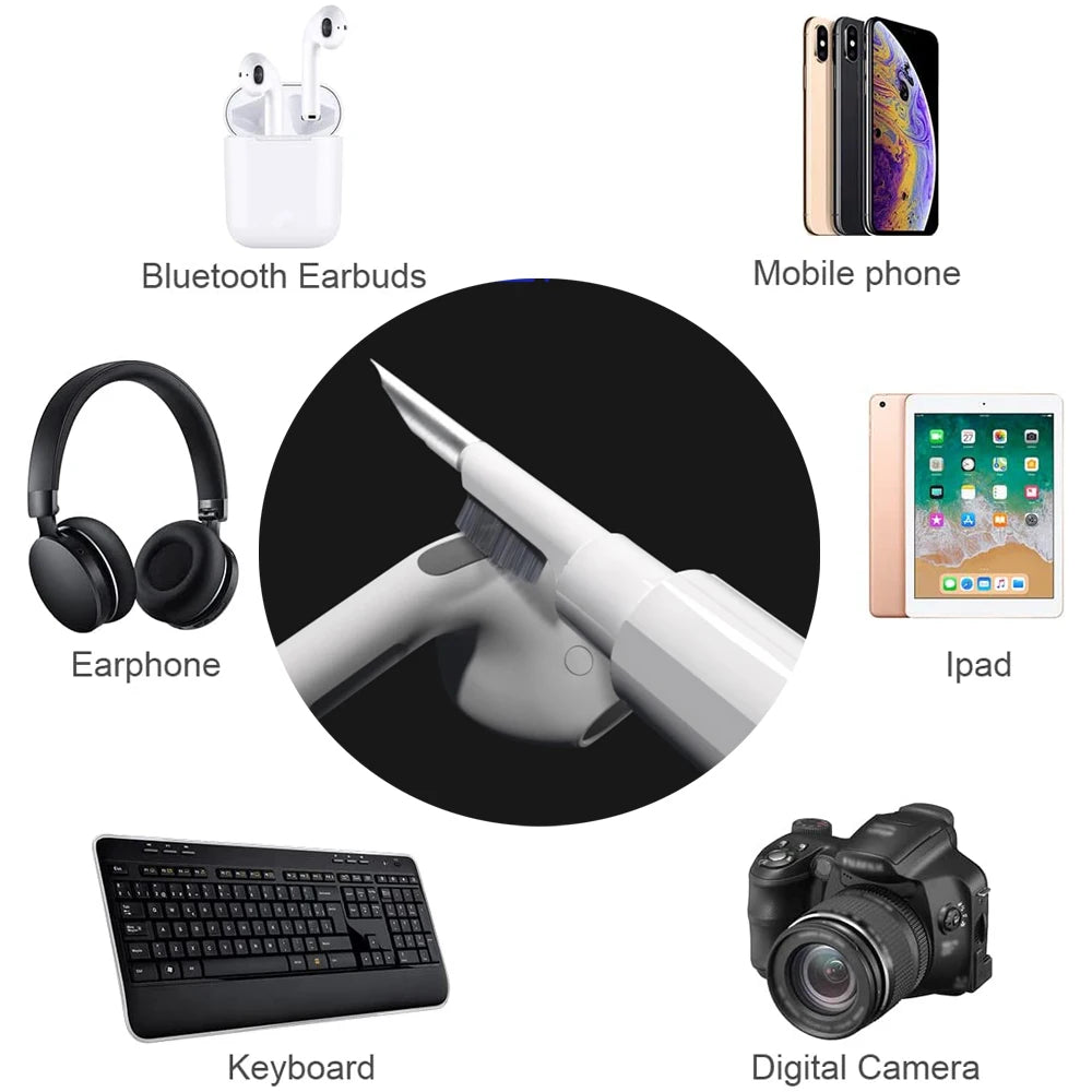 Bluetooth Earphones Cleaning Tool Kit: For Airpods Pro 3/2/1 & Earbuds Case - Cleaner Pen & Brush - Xiaomi, iPhone Compatible