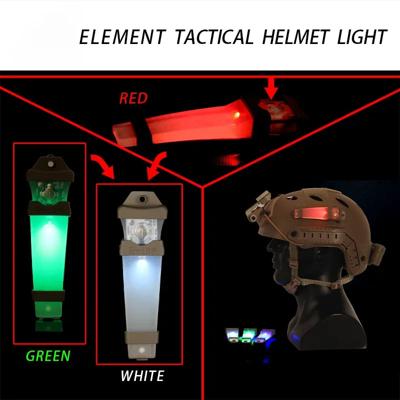 Tactical Helmet Flashlight for Airsoft – Weapon Identification Surefire Marker Light | Survival Signal Helmet Lamp