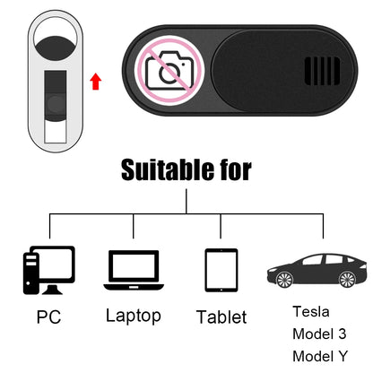 Lens Covers for Tesla Model 3/Y: Slide-to-Close/Open Webcam Blocker Camera Cover - Privacy Protector Car Accessories (1/5/10 Pcs)