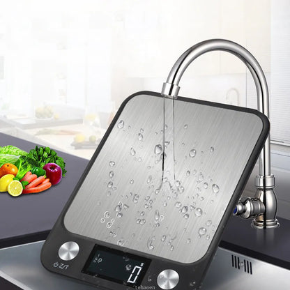 15Kg/1g Kitchen Scale - Smart Electronic Digital Scales with Stainless Steel Design, Perfect for Cooking, Baking, and Weighing Food