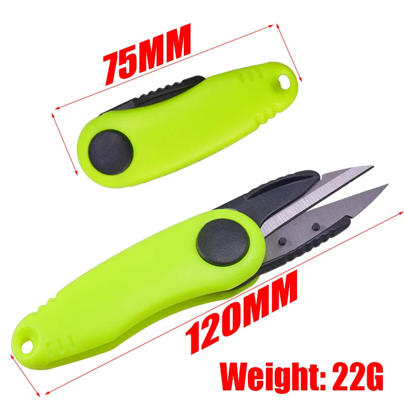 Fishing Quick Knot Tool Kit - Shrimp-Shaped Stainless Steel Scissors Accessories for Fish Use, Line Cutter Clipper Nipper