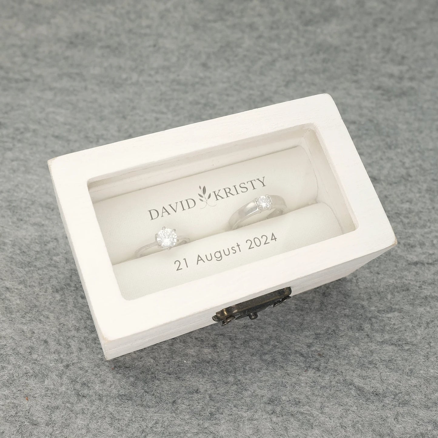 Personalized Wedding Ring Box: Custom Ceremony Engagement Ring Box