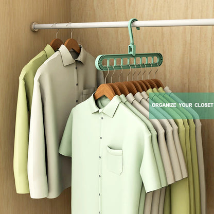 Multifunction Plastic Clothes Hanger Rack - Multi-Port Circle Design for Scarf and Clothes Drying, Storage Rack