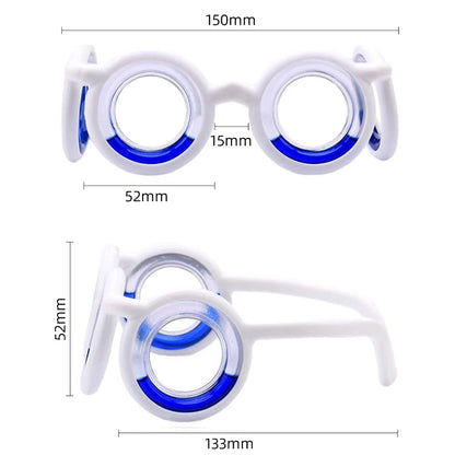 Detachable Anti-Sickness Glasses for Outdoor Travel - Lightweight Vertigo Relief Eyewear for Old Adults and Children - Lens-Free Design