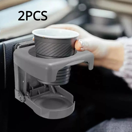 2Pcs Foldable Car Cup Holder | Portable Drink Holder for Water Cup, Bottle, Can | Anti-Shaking Bracket Stand