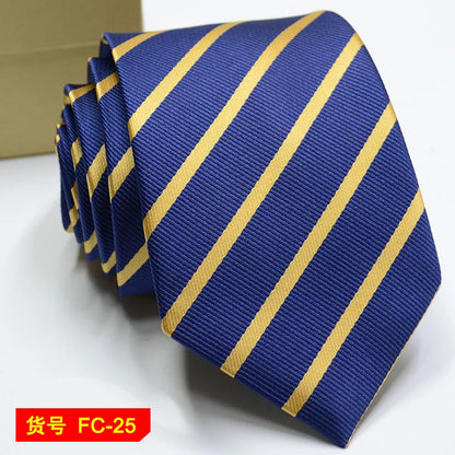 Men's Ties in 67 Styles - Solid, Stripe, and Floral Jacquard Neckties, 7-8cm Wide - Perfect for Daily Wear, Weddings and Gifts