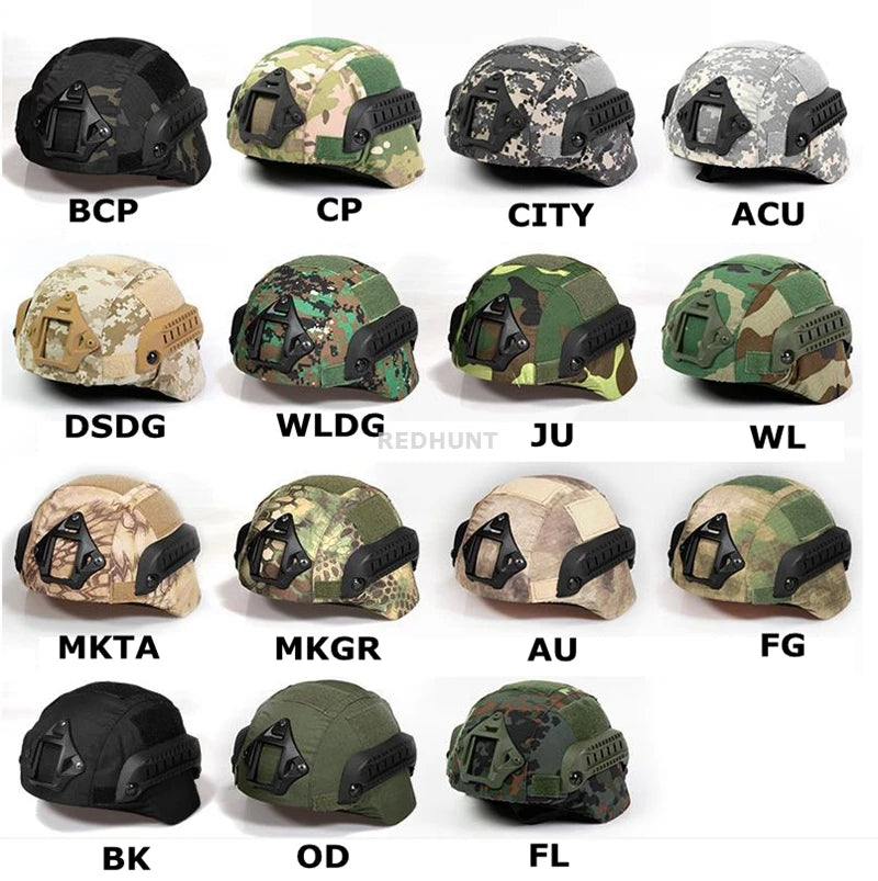 MICH2000 Helmet Cover – Tactical Camouflage Cloth Accessory for Outdoor Sports and Airsoft Gear – Fits MICH Helmet