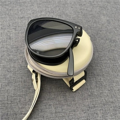 Women's Fashion Folding Sunglasses - UV400 Designer Retro Sun Glasses. Women's Goggles