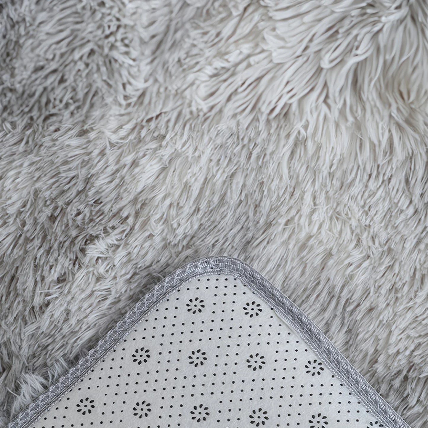 Luxury Grey Oval Shaggy Rug - Soft, Thick Plush Carpet for Living Room, Bedroom, and Nursery - Ideal Sofa Area and Bedside Mat for Kids Room