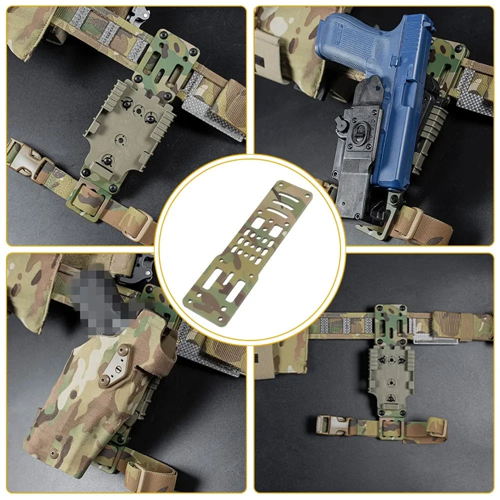 Drop Leg Carry Platform - Metal Modular Adjustable Adapter, Compatible with QLS Airsoft Accessories