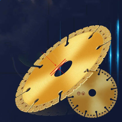 4.5 Inch Vacuum Brazed Diamond Yellow Saw Blade - Multi-Purpose Tool for Steel, Metal, Stone, Cast Iron, and Aluminium