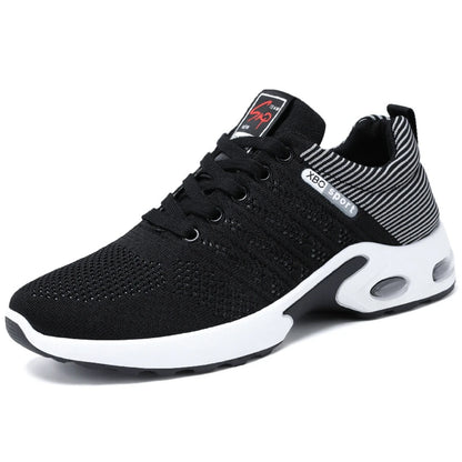 Men’s Trendy Breathable Lace-Up Running Shoes - Korean Version, Light Casual Sports Footwear