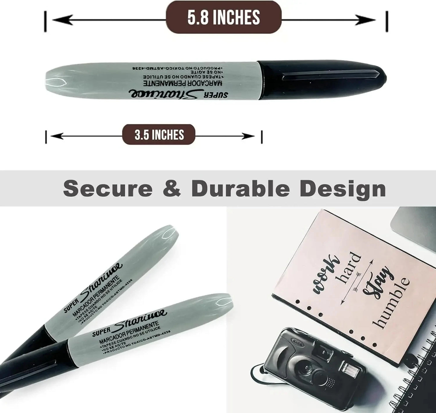 Creative Fake Black Marker Pen Safe - Hidden Compartment Diversion Safe for Home and Office, Ideal for Hiding Necklaces, Money, and Small Valuables