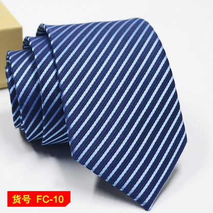 Men's Ties in 67 Styles - Solid, Stripe, and Floral Jacquard Neckties, 7-8cm Wide - Perfect for Daily Wear, Weddings and Gifts