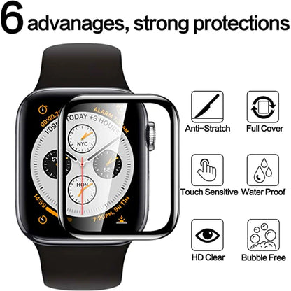 5PCS Soft Film Screen Protectors for Apple Watch – Compatible with Series 1-9 , SE , 38mm, 40mm, 41mm, 42mm, 44mm, 45mm, No Glass. iWatch