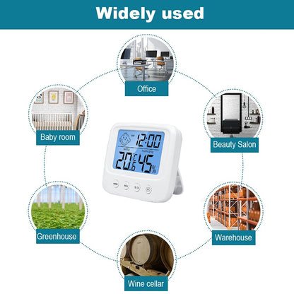 LCD Digital Thermometer Hygrometer with Backlight - Indoor Temperature and Humidity Meter for Weather Station and Baby Room