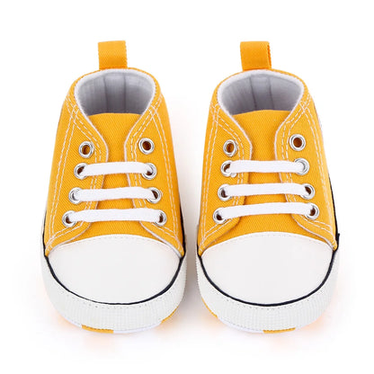 New Baby Classic Canvas Sneakers - Boys and Girls First Walker Toddler Shoes, Soft Sole Non-Slip Walking Shoes D2486