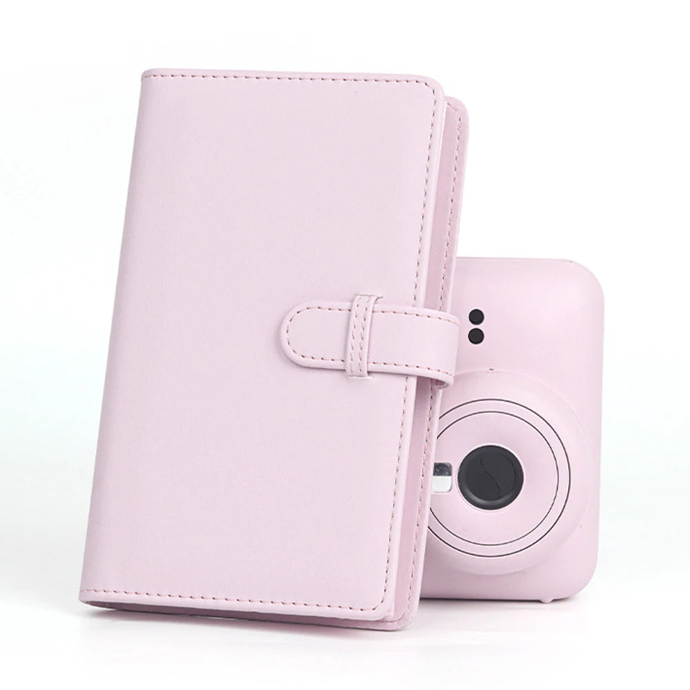 Portable 3-Inch Photo Album for Fujifilm Instax Mini - 108 Sheets, Green Pink Ticket Card Collection Book