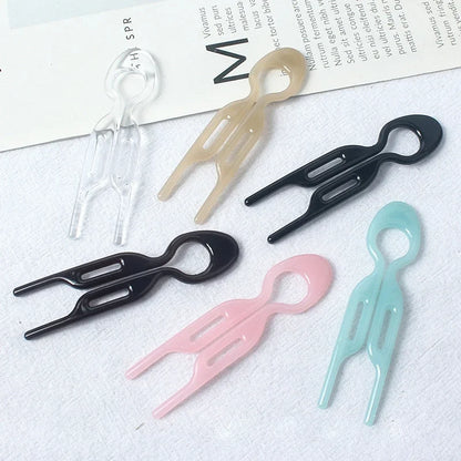 U-Shaped Wavy Hair Clip: Round-Headed Hair Fork for French Fashion - Medium DIY Hairstyle Tool for Women's Curly Hair, Simple and Stylish