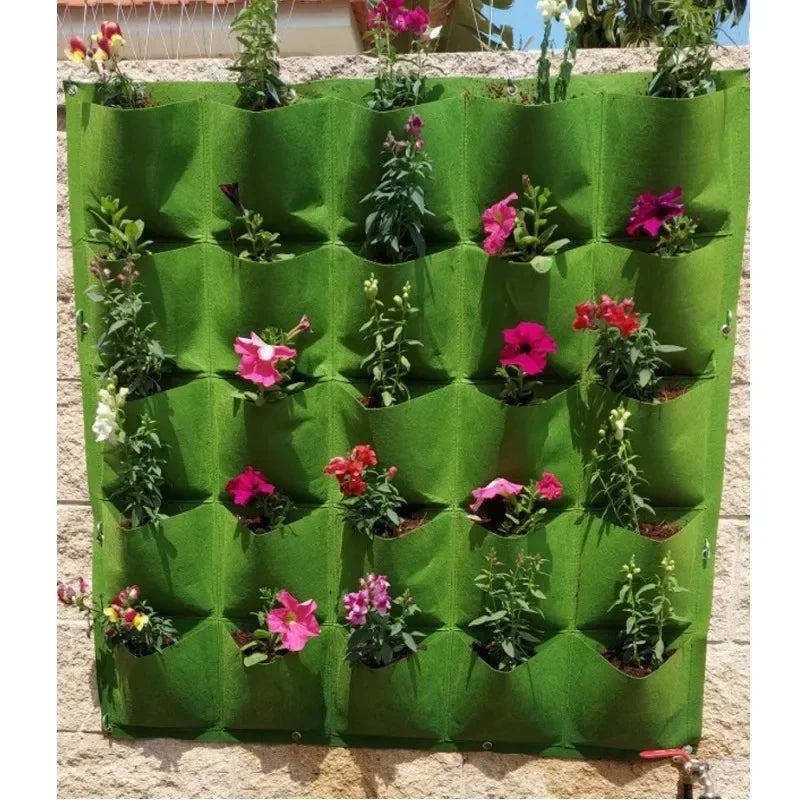 NEW Wall Hanging Pockets Planting Bags - Flower Pot Home Garden Grow Bag - Vertical Suculentas Plant Pot Home Decor - Garden Planter