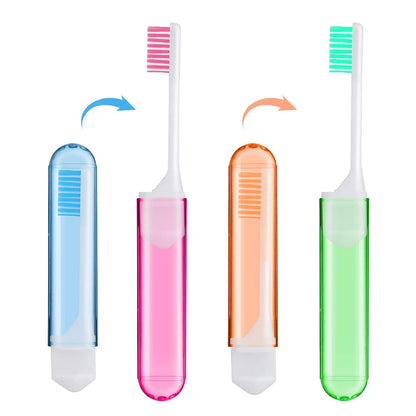 Travel Portable Folding Toothbrush - Super Soft Bristles, Ideal for Camping, Hiking and Outdoor Adventures